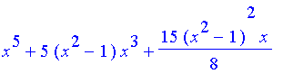 x^5+5*(x^2-1)*x^3+15/8*(x^2-1)^2*x