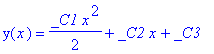y(x) = 1/2*_C1*x^2+_C2*x+_C3