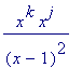 x^k*x^j/((x-1)^2)