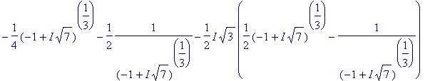 1/2*(-1+I*sqrt(7))^(1/3)+1/((-1+I*sqrt(7))^(1/3)), ...