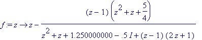 f := proc (z) options operator, arrow; z-(z-1)*(z^2...