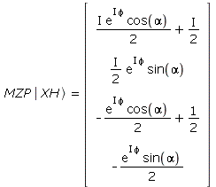 `*`(MZP, `*`(Ket(XH))) = Matrix(%id = 18446744074371284374)