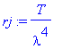 rj := 1/lambda^4*T